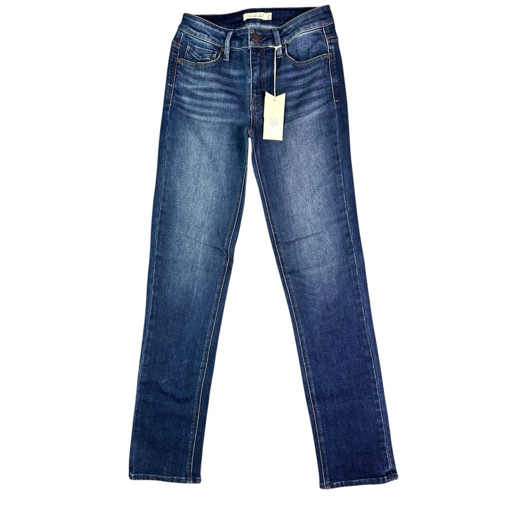 Unpublished Georgia Mid Rise Straight Leg Denim Jeans Women's Size 28x32 NWT